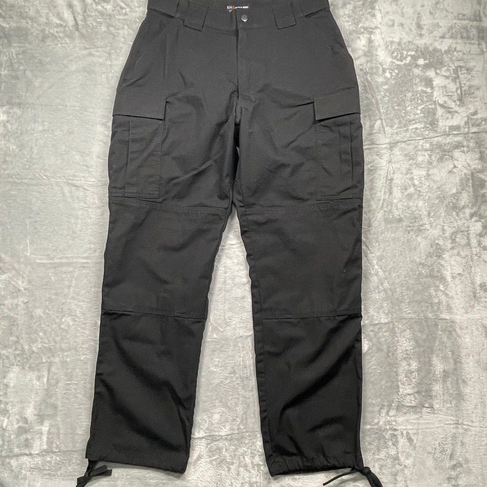 5.11 Tactical Cargo Pants Mens Large Black Ripstop 74003 Work Utility Trousers